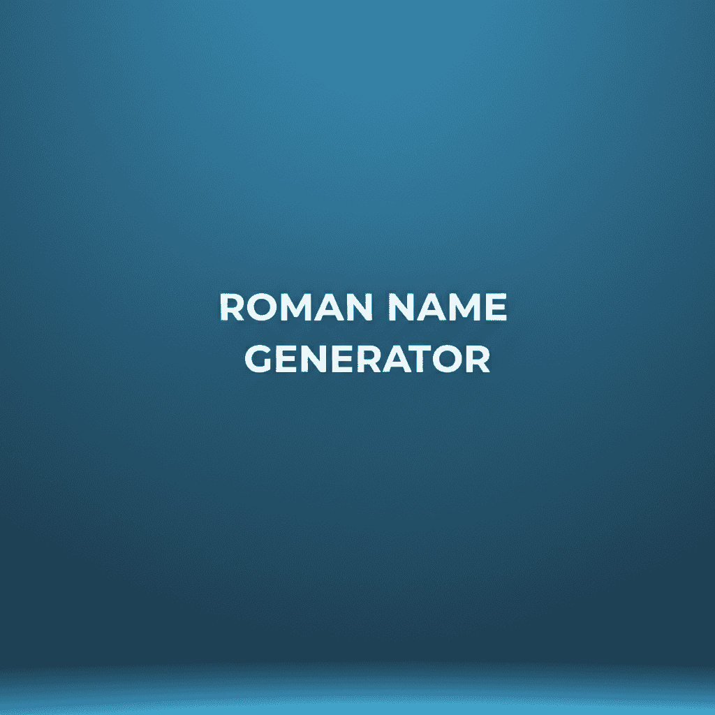 Roman Name Generator