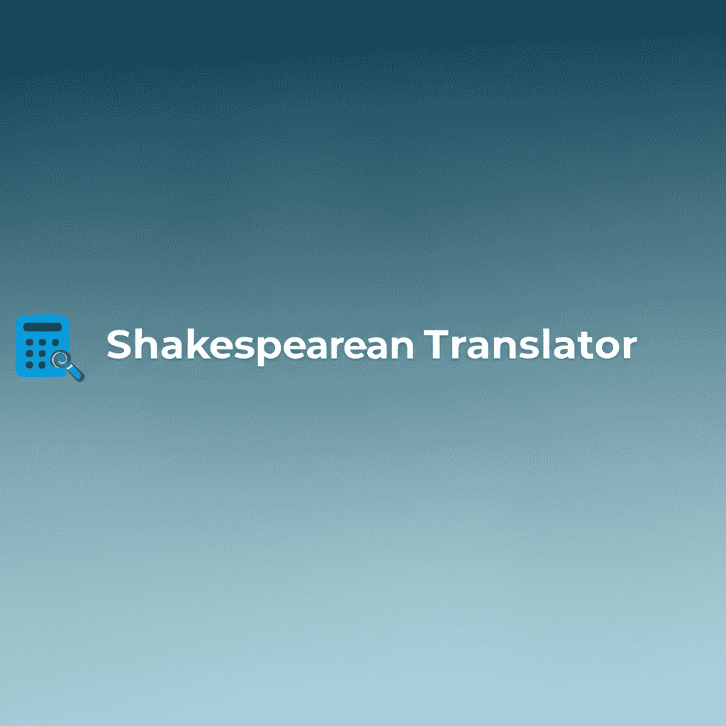 Shakespearean Translator
